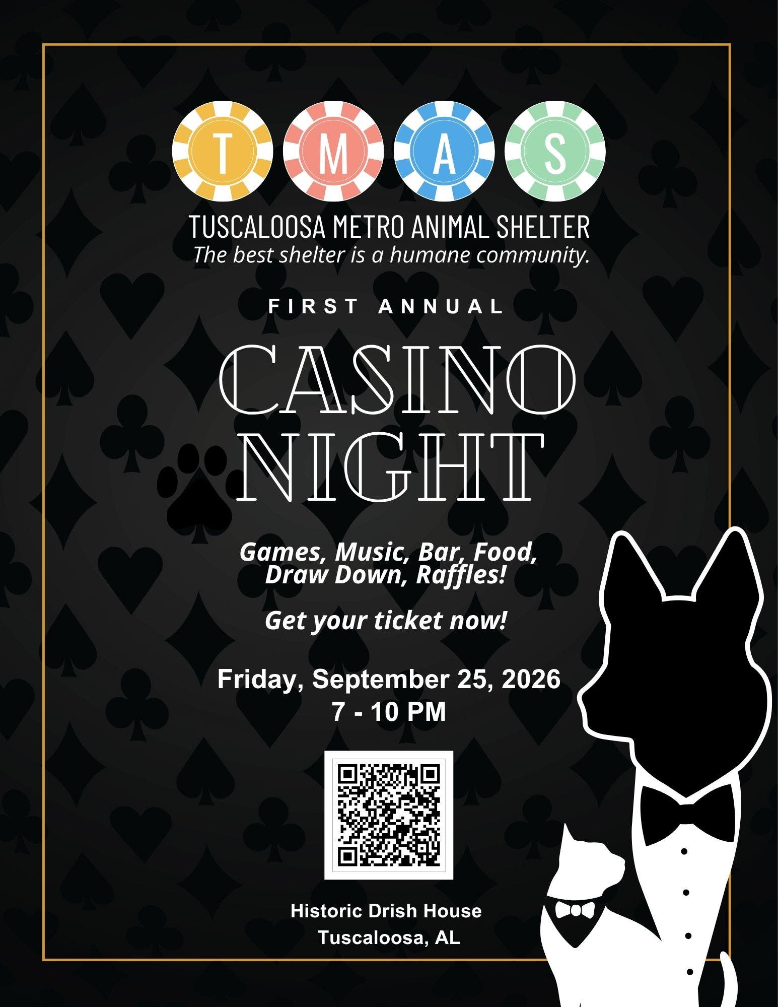 Tuscaloosa Metro Animal Shelter’s 1st Annual Casino Night - 9.25.26