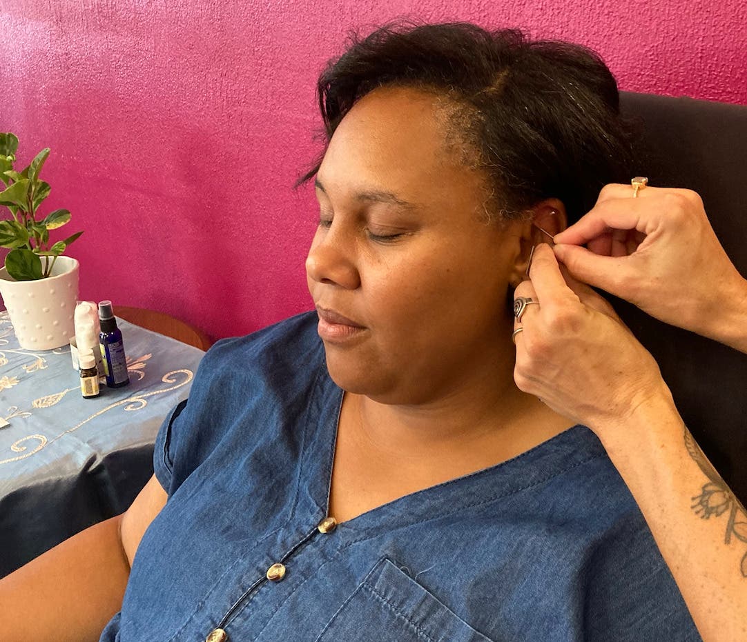 Ear Acupuncture at Piedmont Ave. Summer Night Market