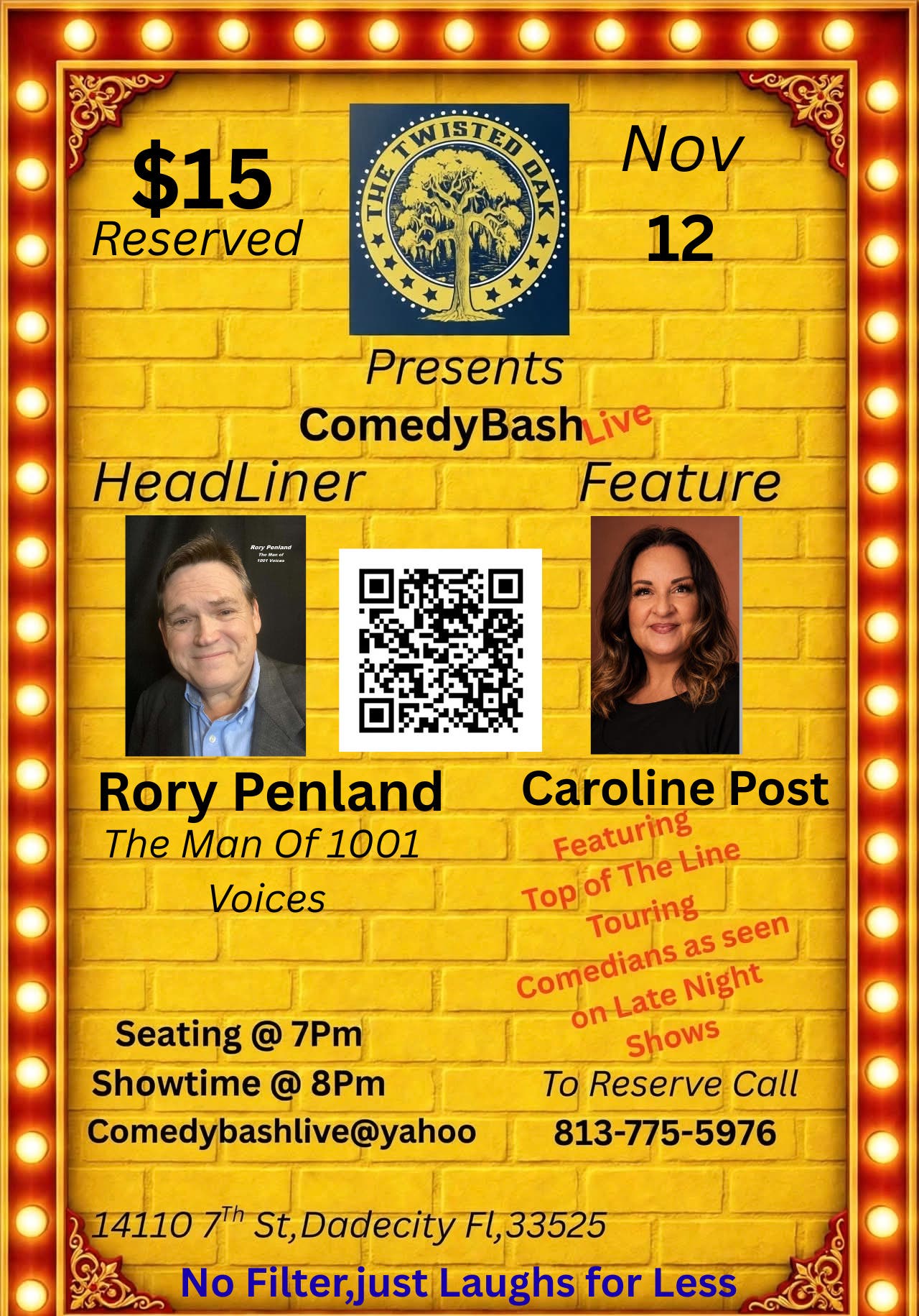 The Twisted Oak presents ComedyBashLive