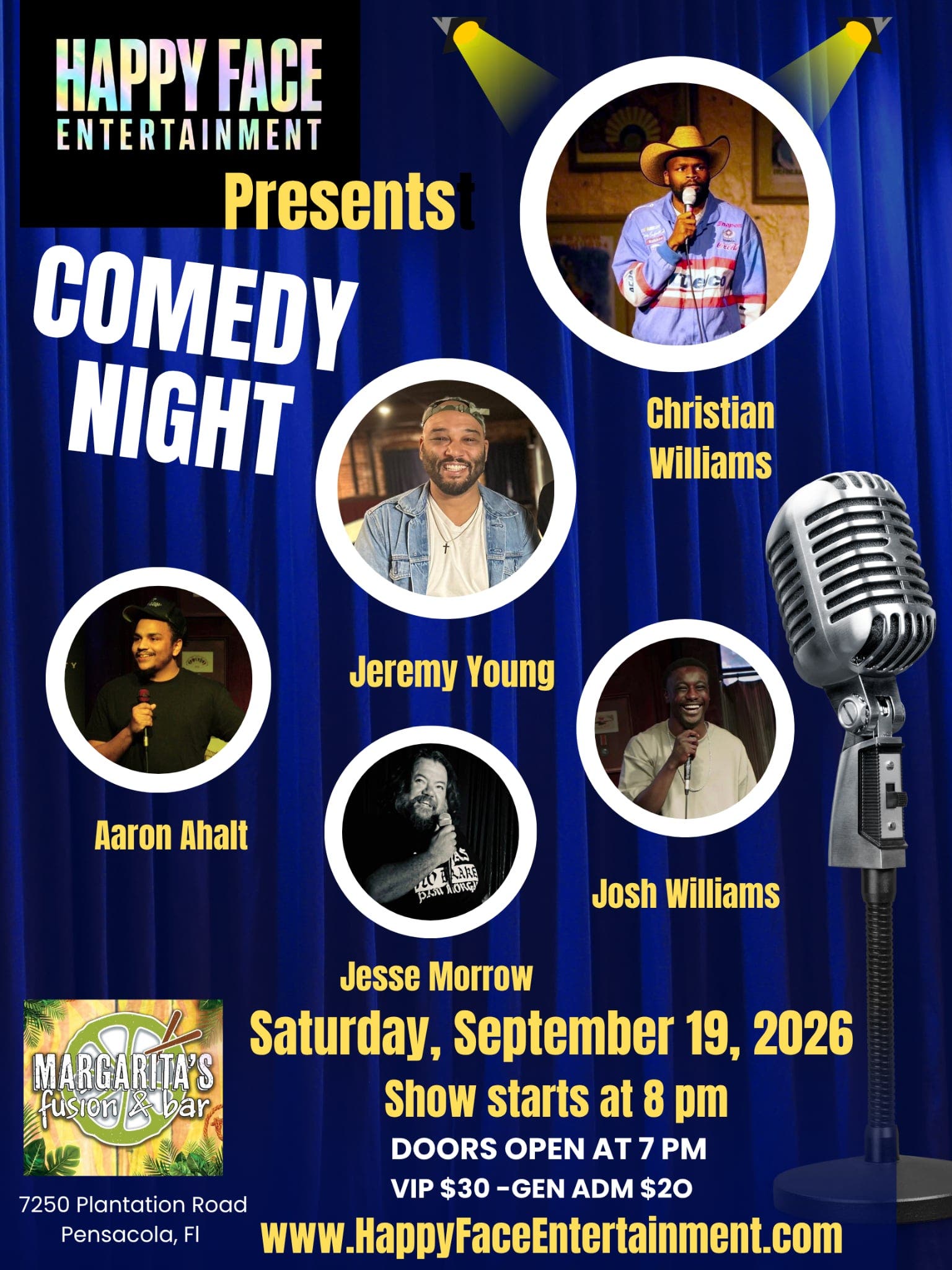 Live Comedy Shows in Pensacola at Margarita's Fusion! A Night of Comedy!