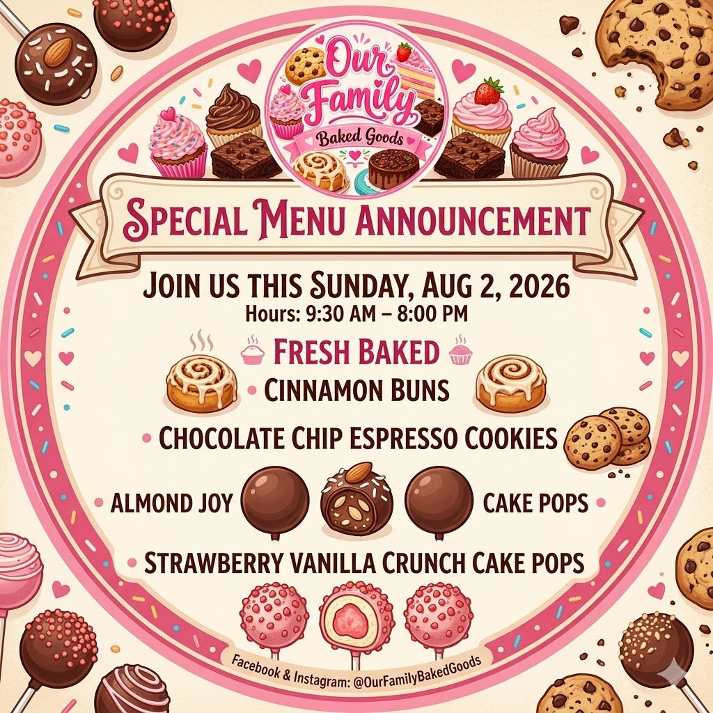 Special Menu Announcement