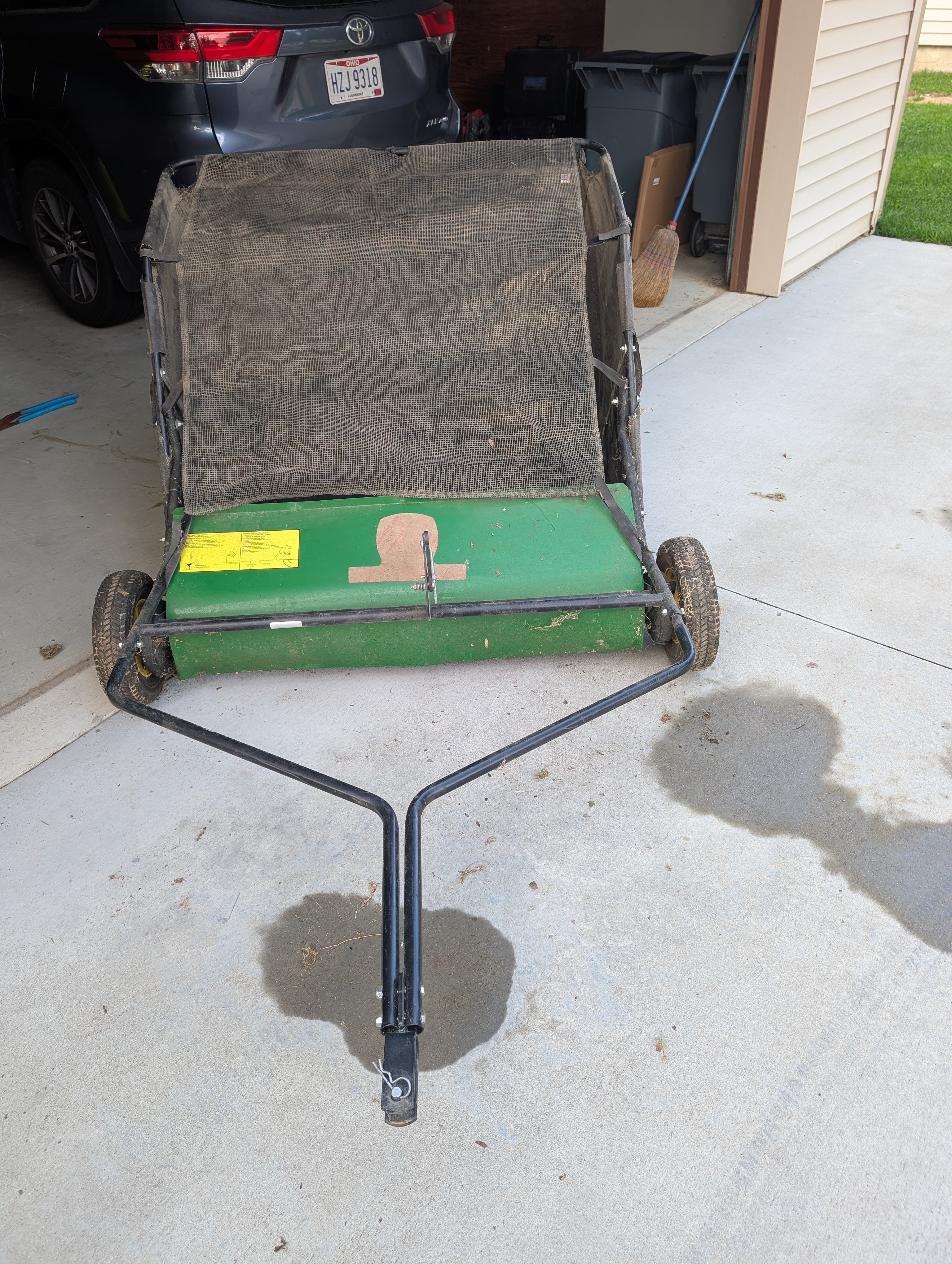 John Deere Pull behind leaf broom.