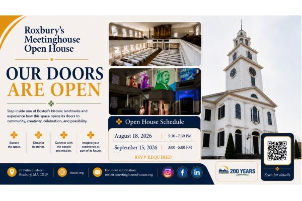 Our Doors Are Open: Roxbury's Meetinghouse Open House Series