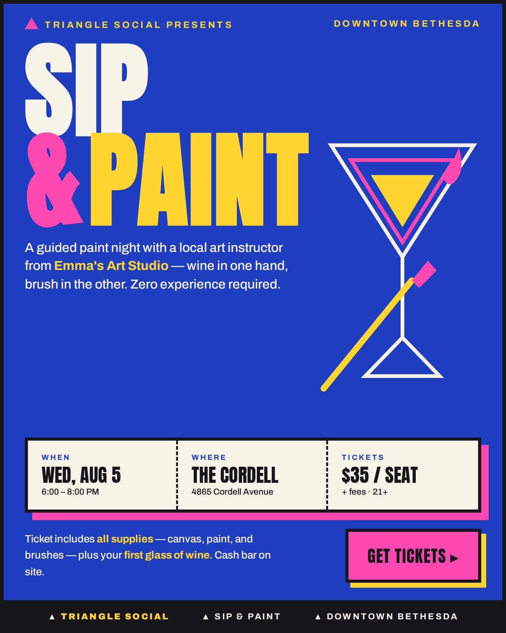 Sip & Paint Night — Downtown Bethesda