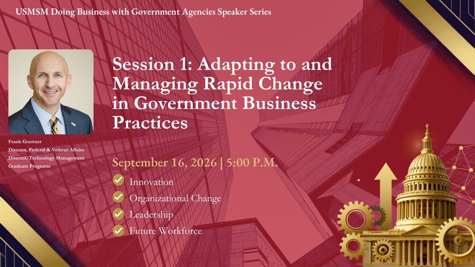 USMSM Doing Business with Government Agencies Speaker Series Session 1