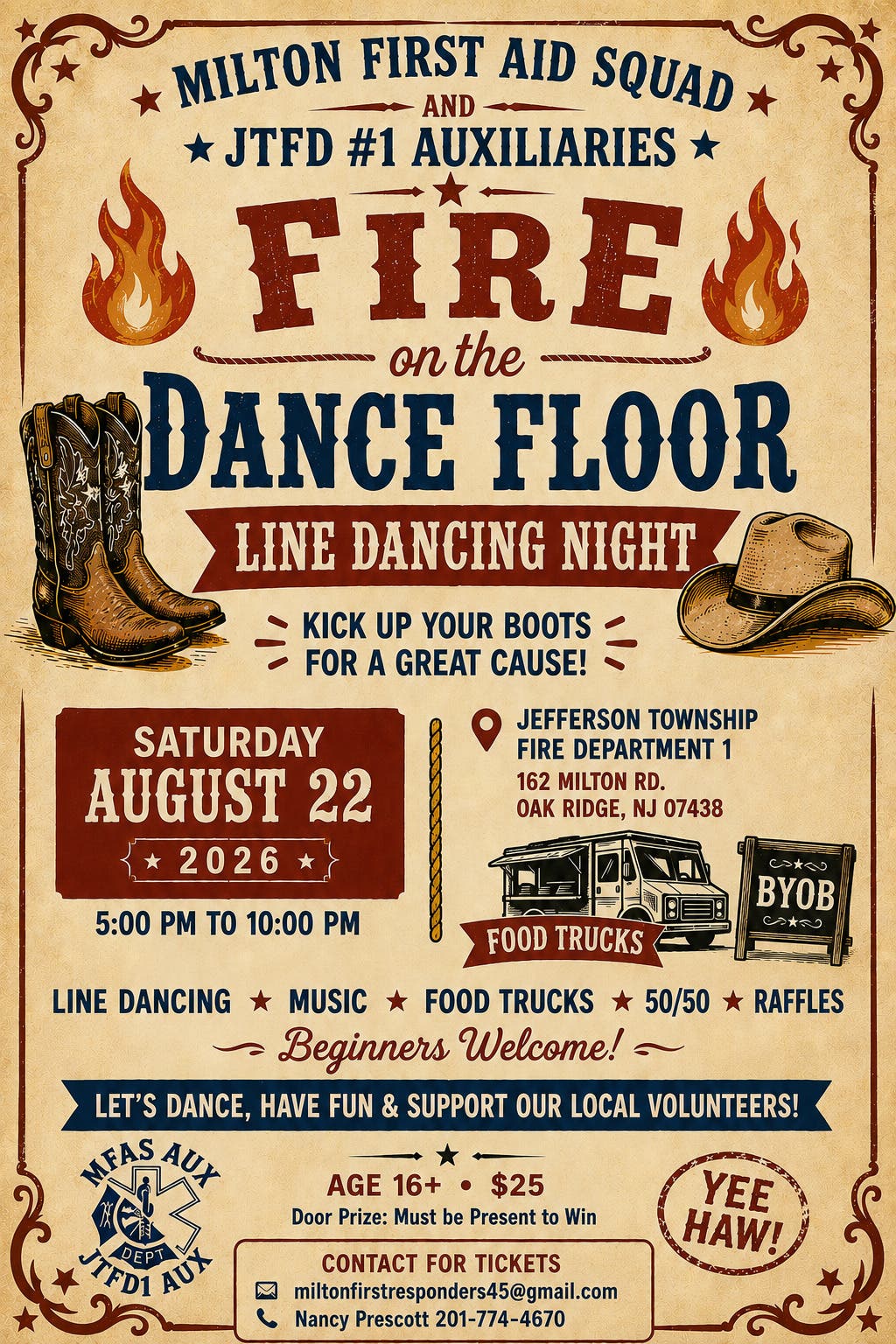 Fire on the Dance Floor Line Dancing Night