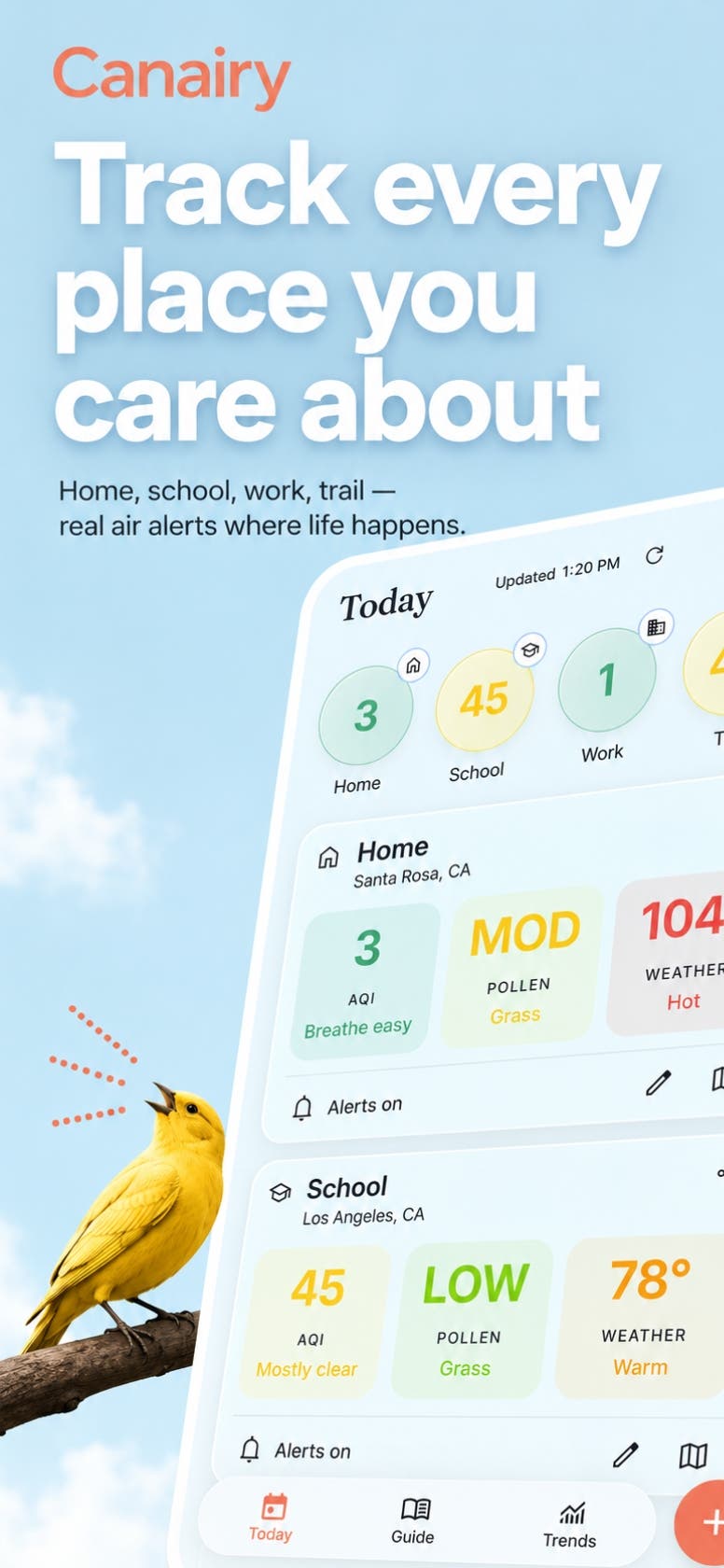 Canairy, a Free Hyperlocal Air Quality App Built in Santa Rosa, Launches on iPhone