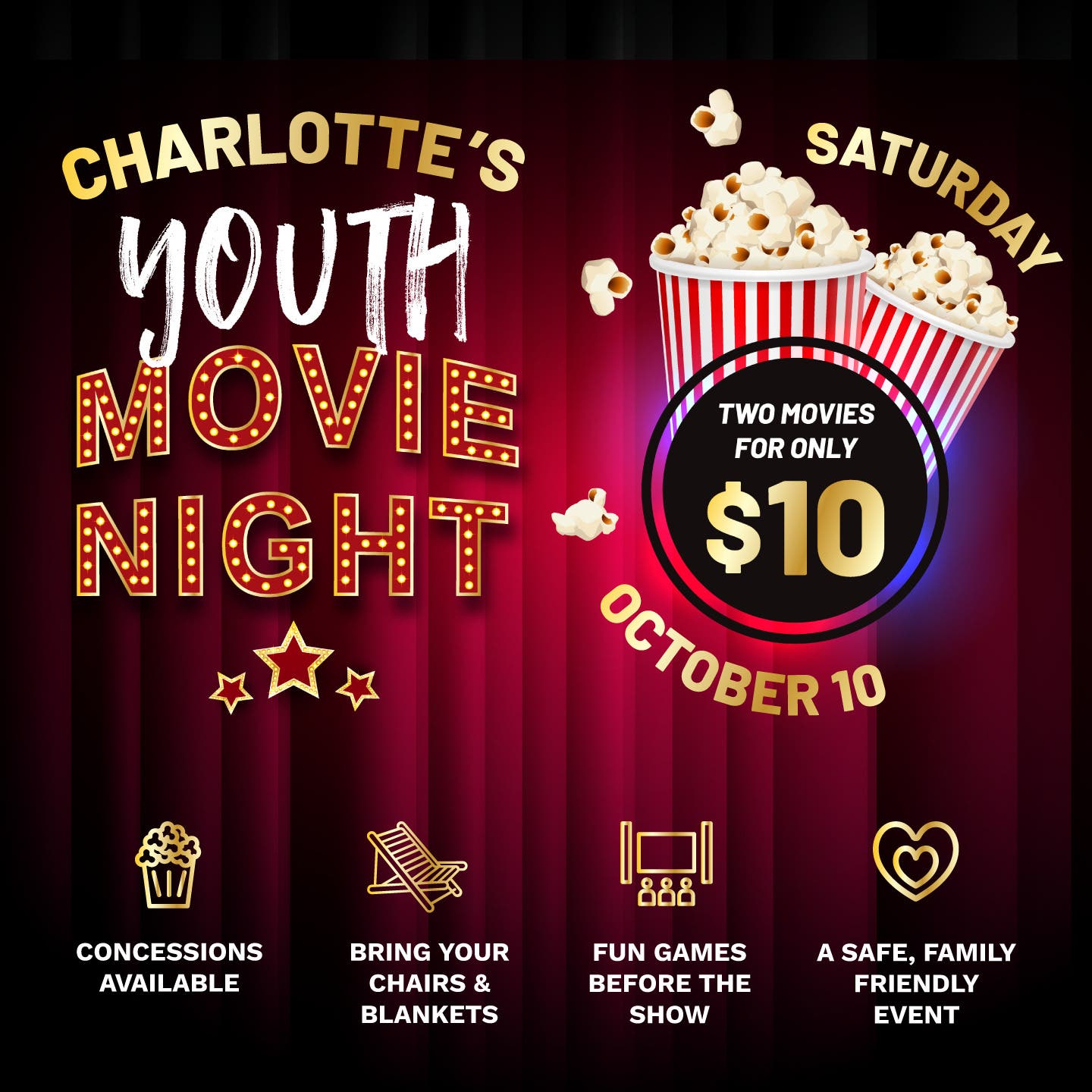 Charlotte’s Youth Movie Night at the University City Regional Library