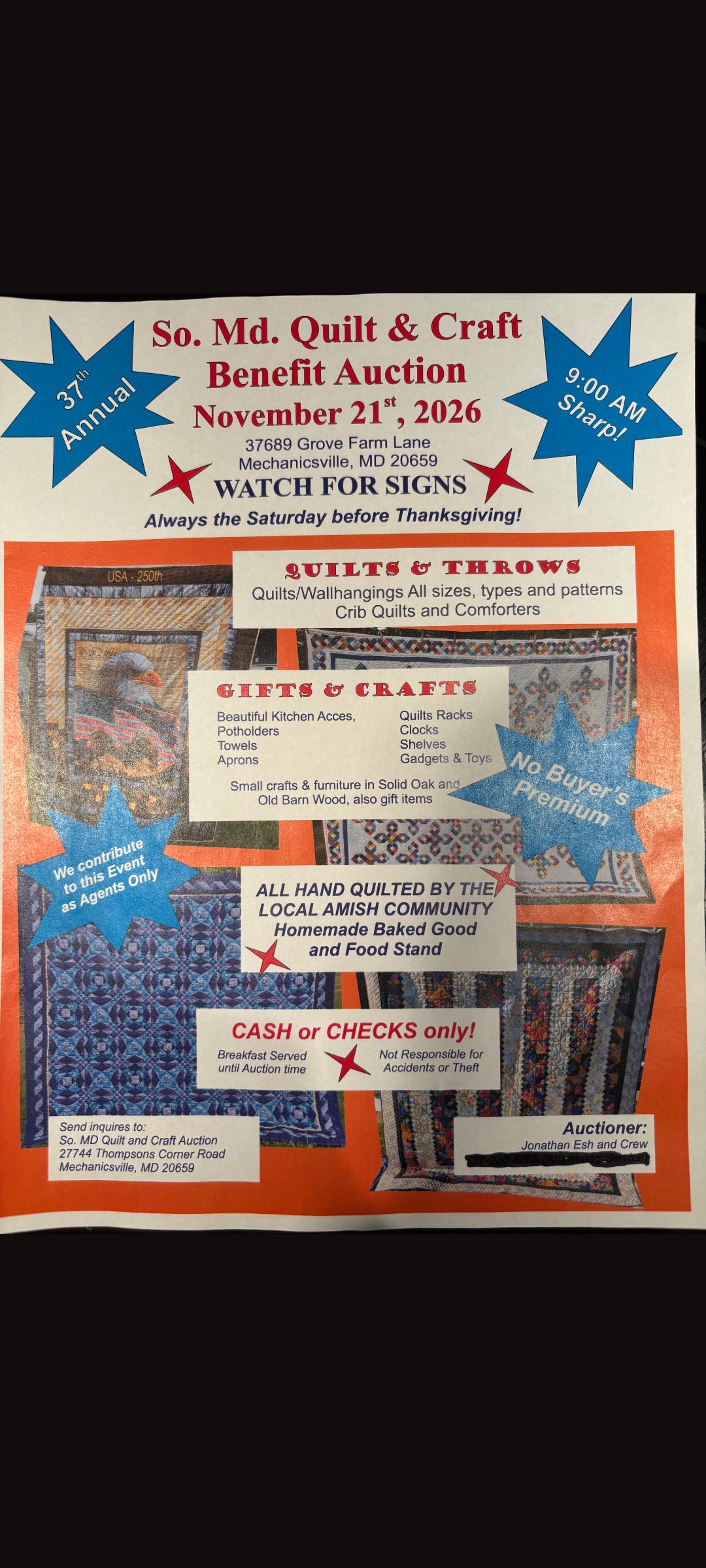 37th Amish Quilt Auction 