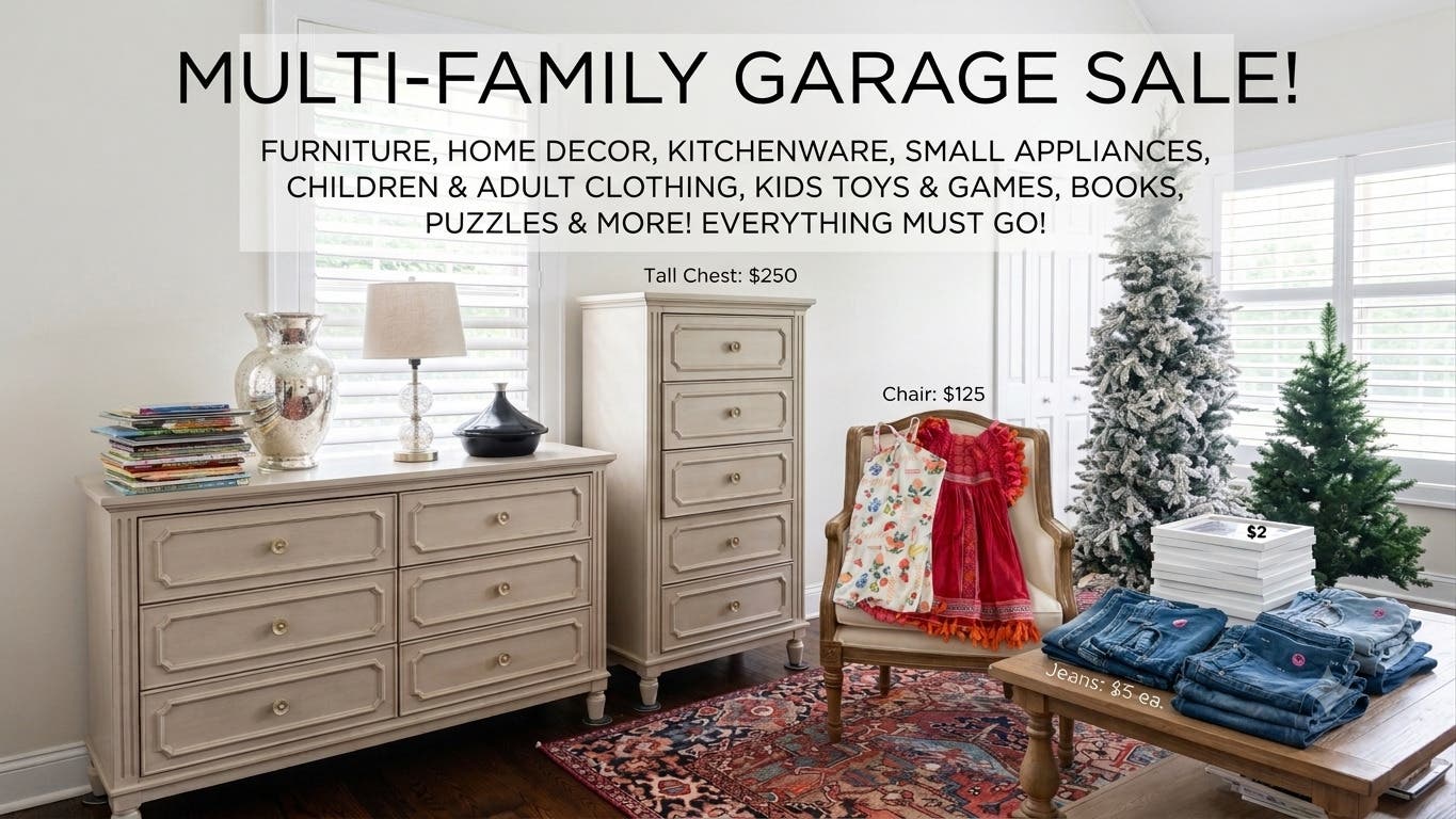 Aug 8 | Multi-Family Upper Washington Garage Sale in Hinsdale