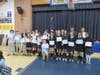 St. Joseph's Middle School students proudly display their VFW Brookfield Post  Certificates of Achievements 