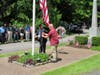 Post Members Sandy Sanderson, left, and Ivan Podpolucha Post their Colors