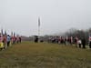 Volunteer Flag Holders flank the pathway to the focal point of the Wreaths Across American Opening Ceremony