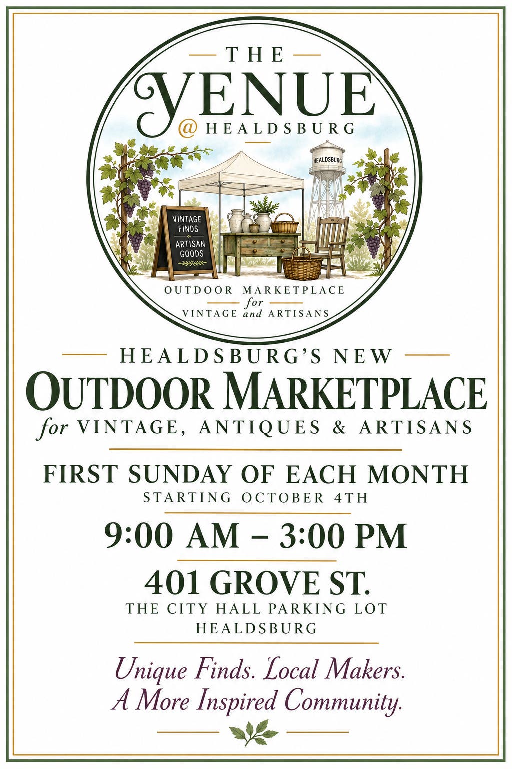 The Venue@Healdsburg, Healdsburg's 'NEW' Outdoor Marketplace