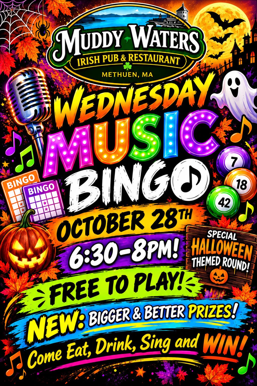 SPOOKTACULAR! Music Bingo