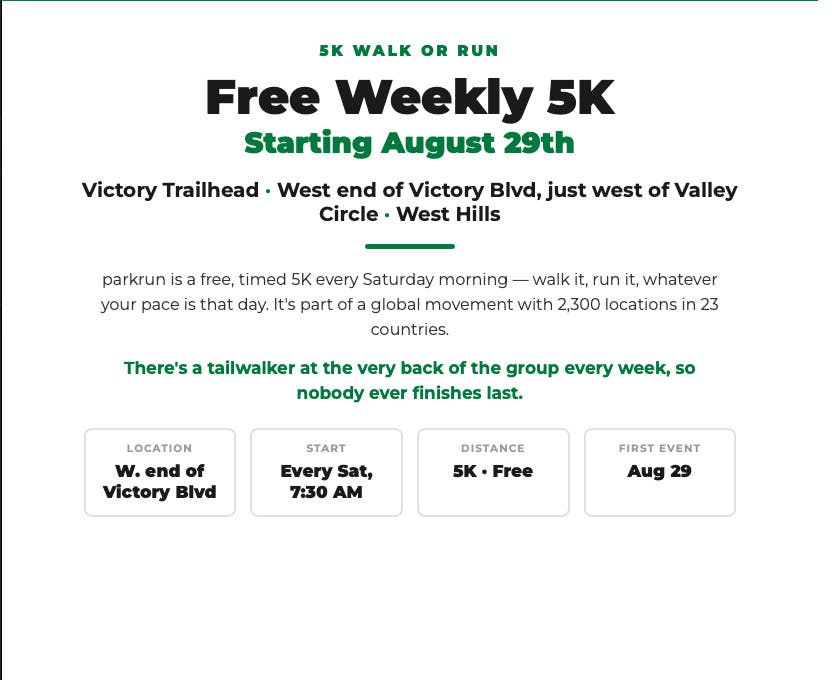 Free Weekly 5k