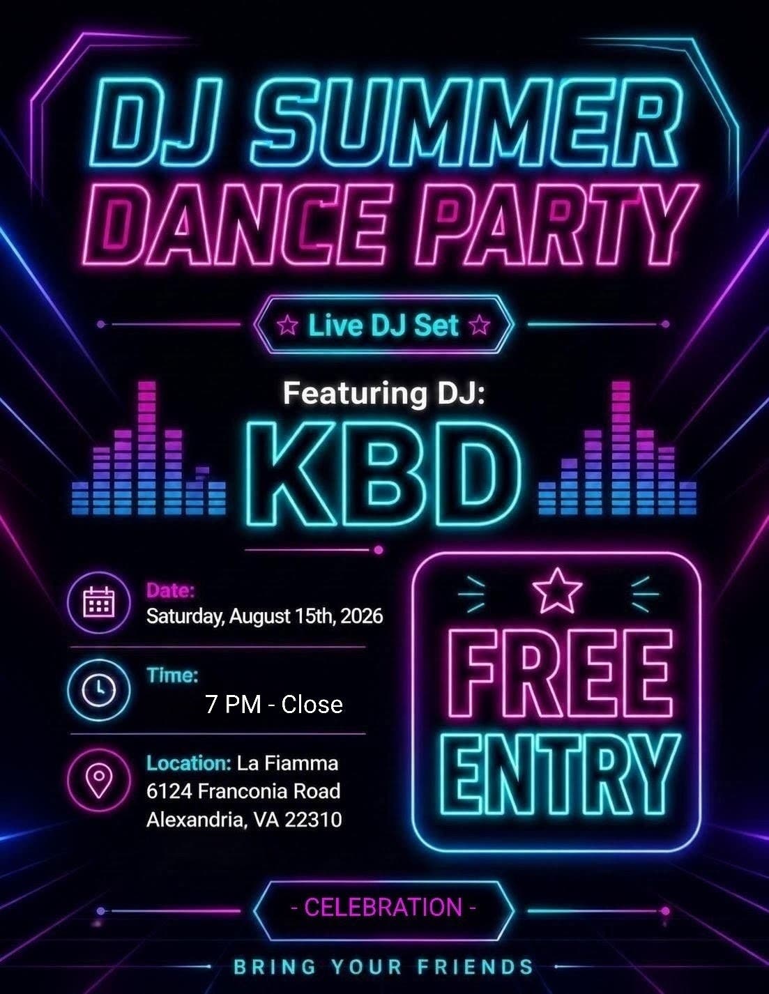 DJ Summer Dance Party featuring DJ KBD
