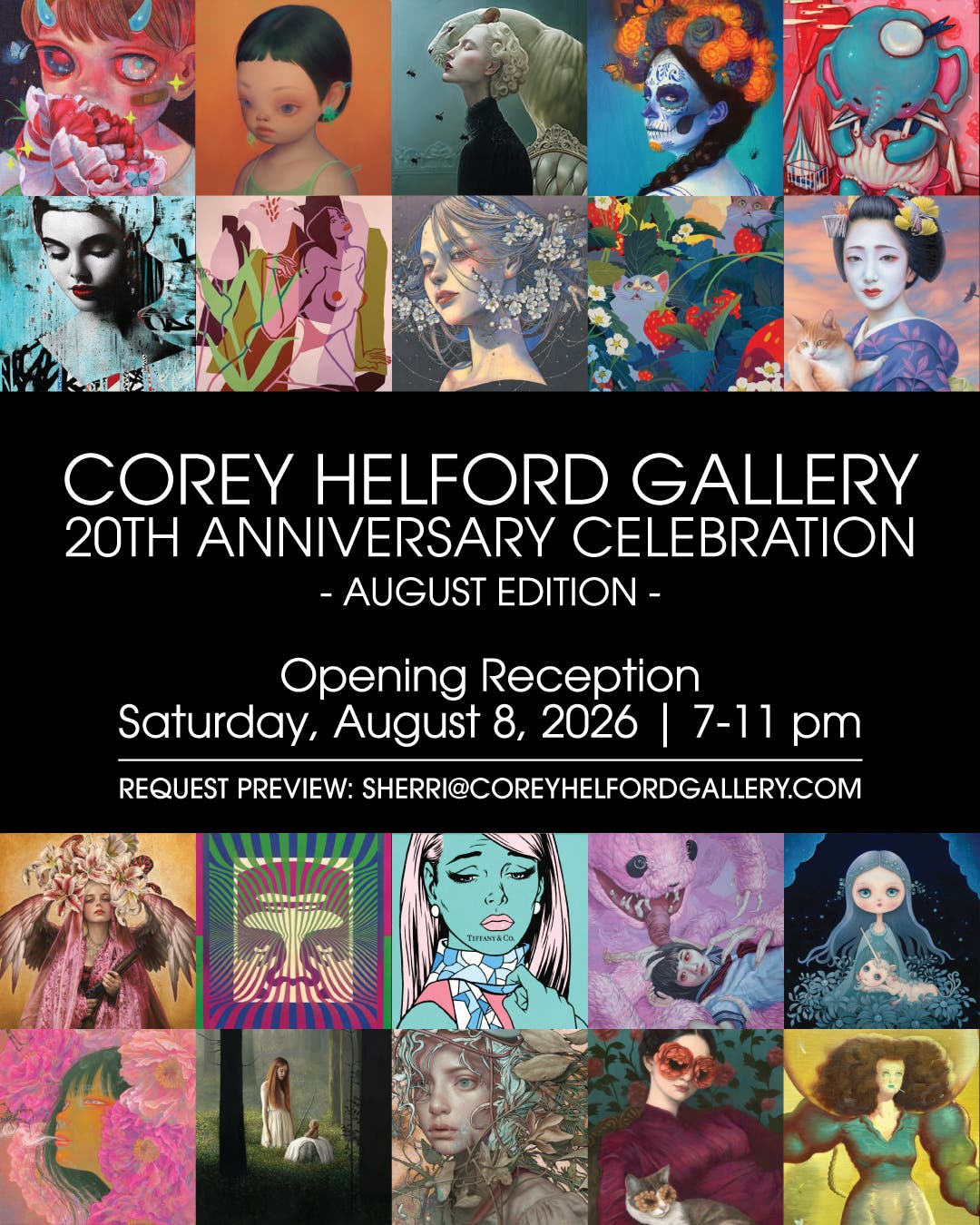 Corey Helford Gallery 20th Anniversary Exhibition - August Edition 
