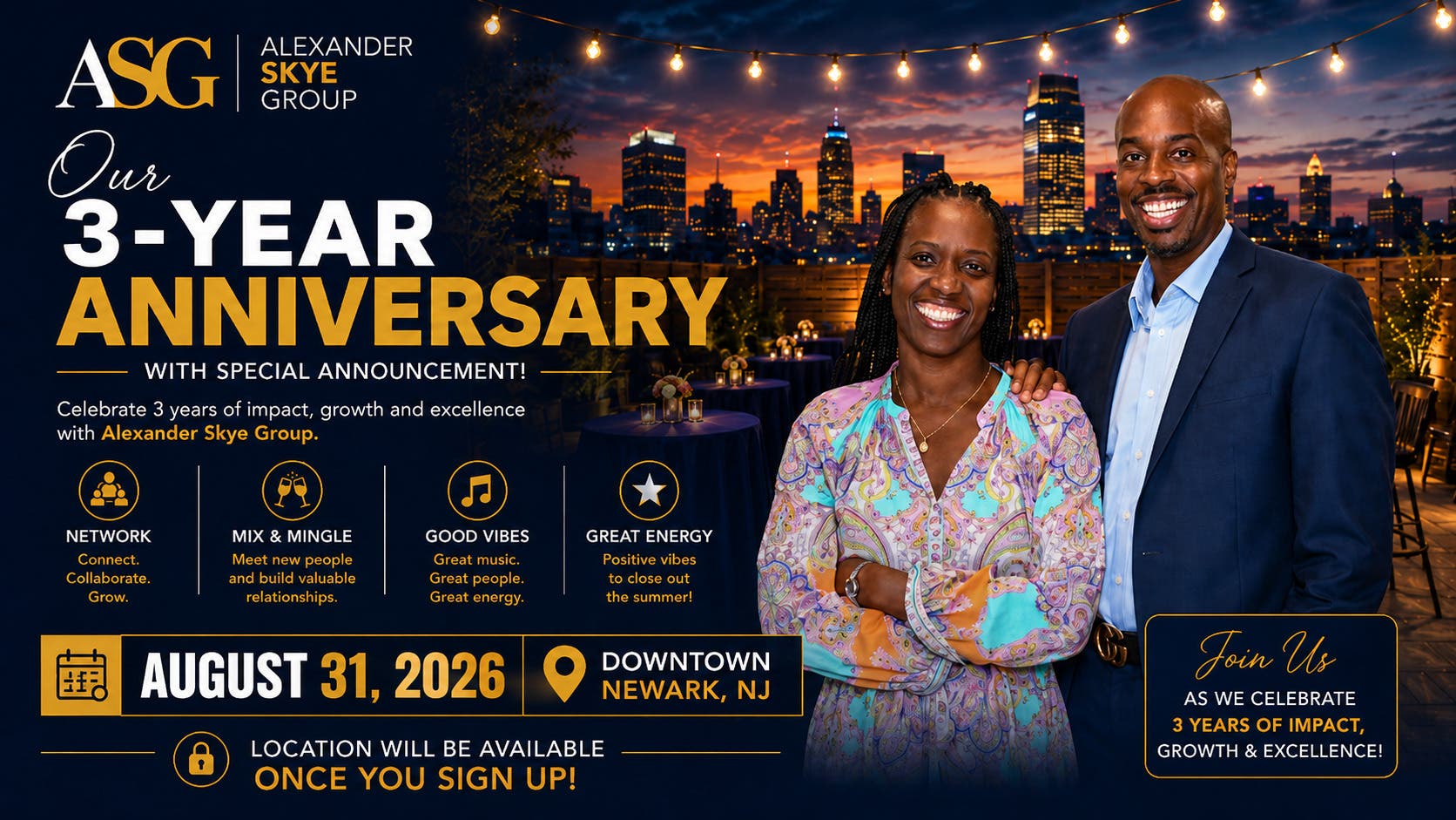 Newark Advisory Firm Marks 3 Years with New Summer Mixer for Local Entrepreneurs — Aug. 31