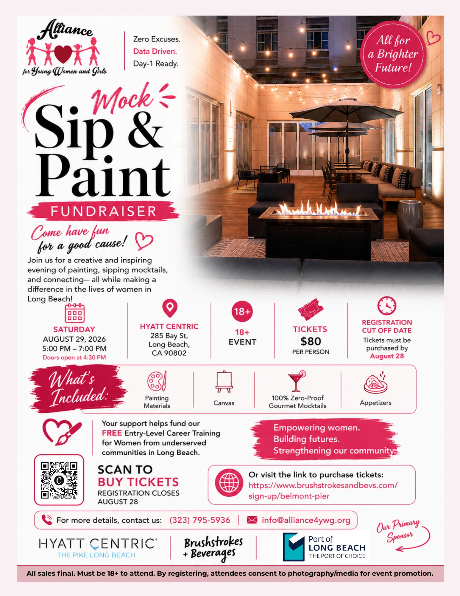 Mock Sip & Paint Fundraiser at Hyatt Centric Long Beach