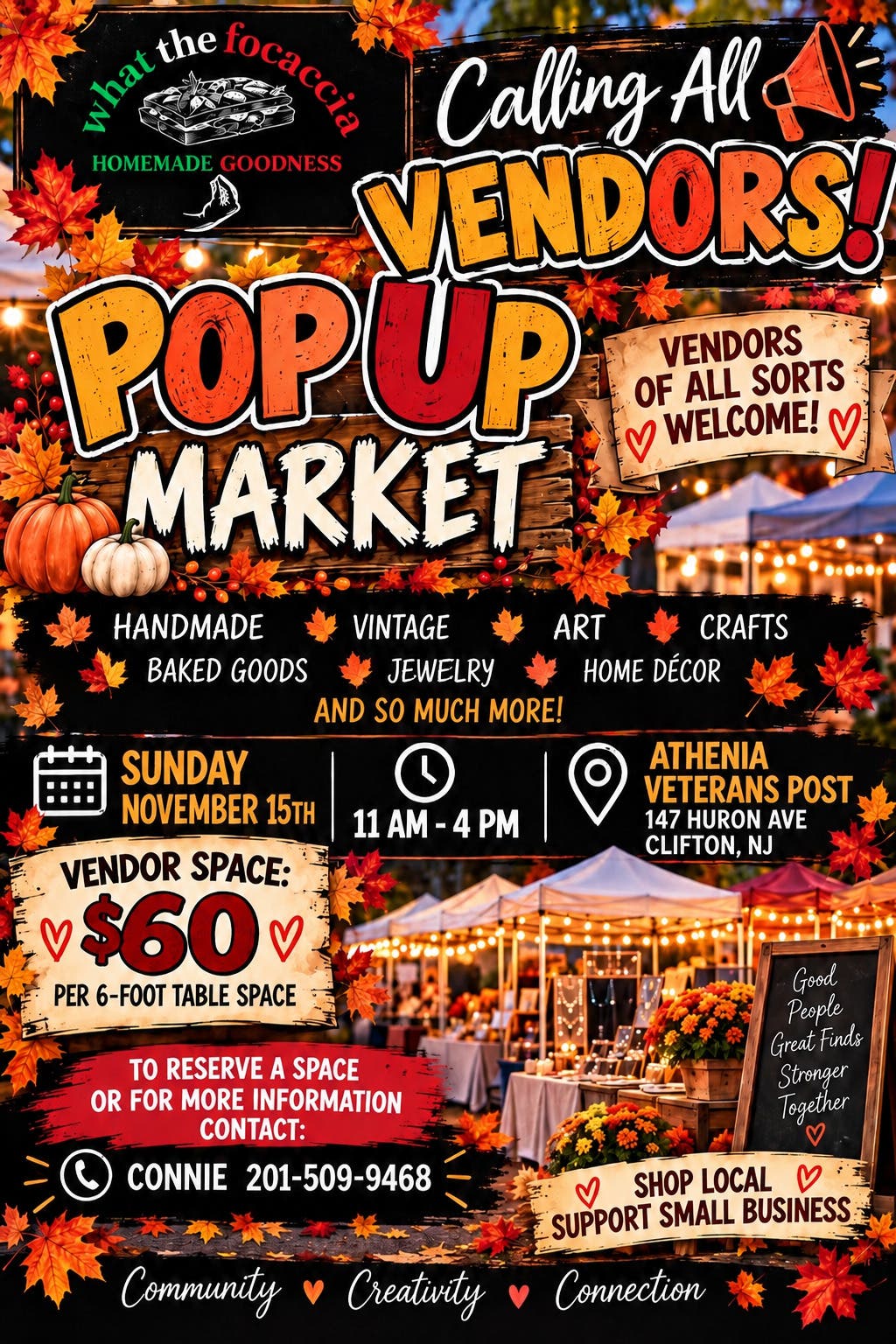 What The Focaccia Pop Up Market