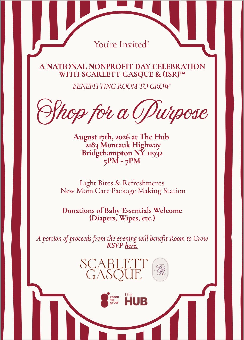 The HUB X Shop For A Purpose with Scarlett Gasque & ISR for Room to Grow