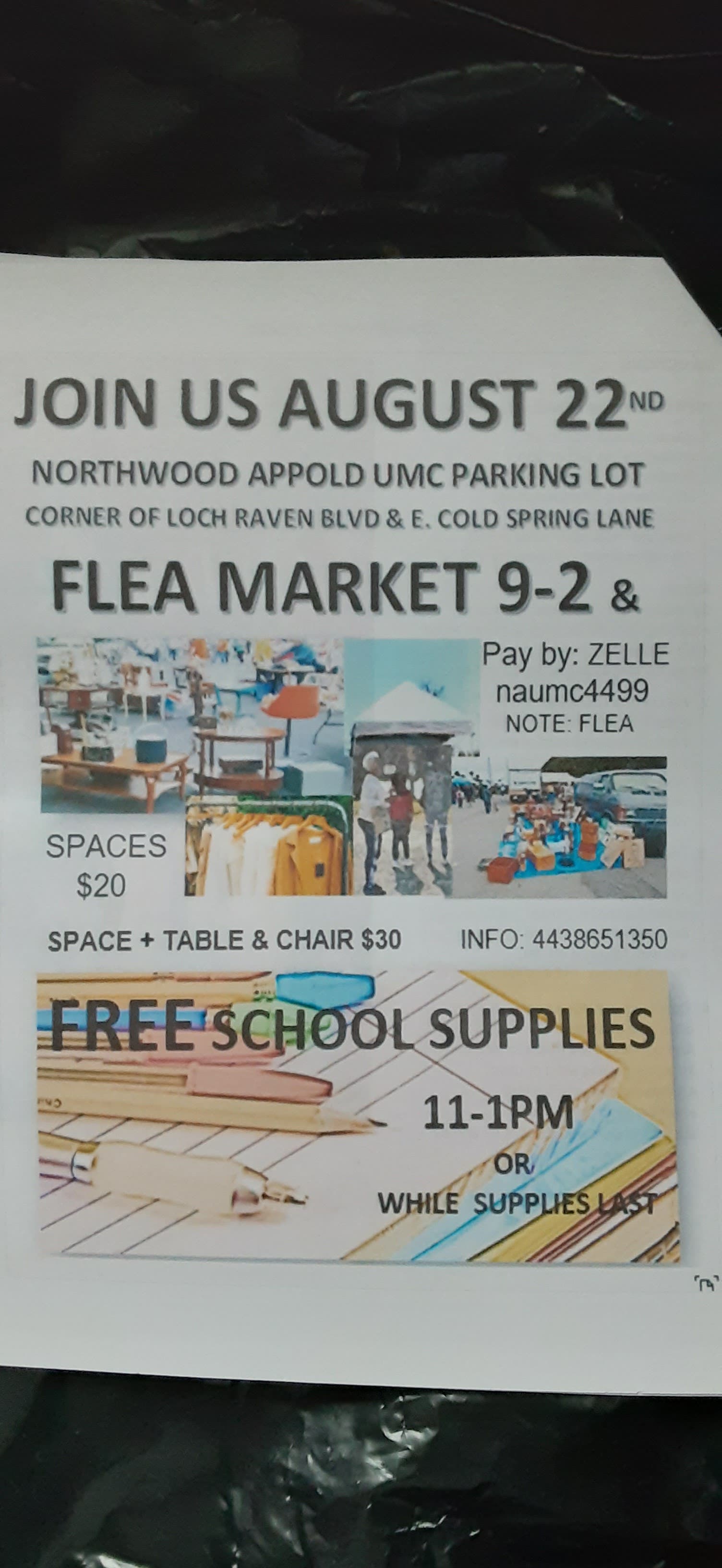 Flea Market & Free School Supplies