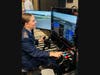 A Redbird Flight simulator set up and ready for cadets to test their skills!