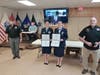 Sisters, C/1Lt Makenzie Waldon and C/CMSgt Breanne Waldon receive the Veterans of Foreign Wars Outstanding Cadet Officer and NCO of the Year Awards, respectively, 3 February 2026