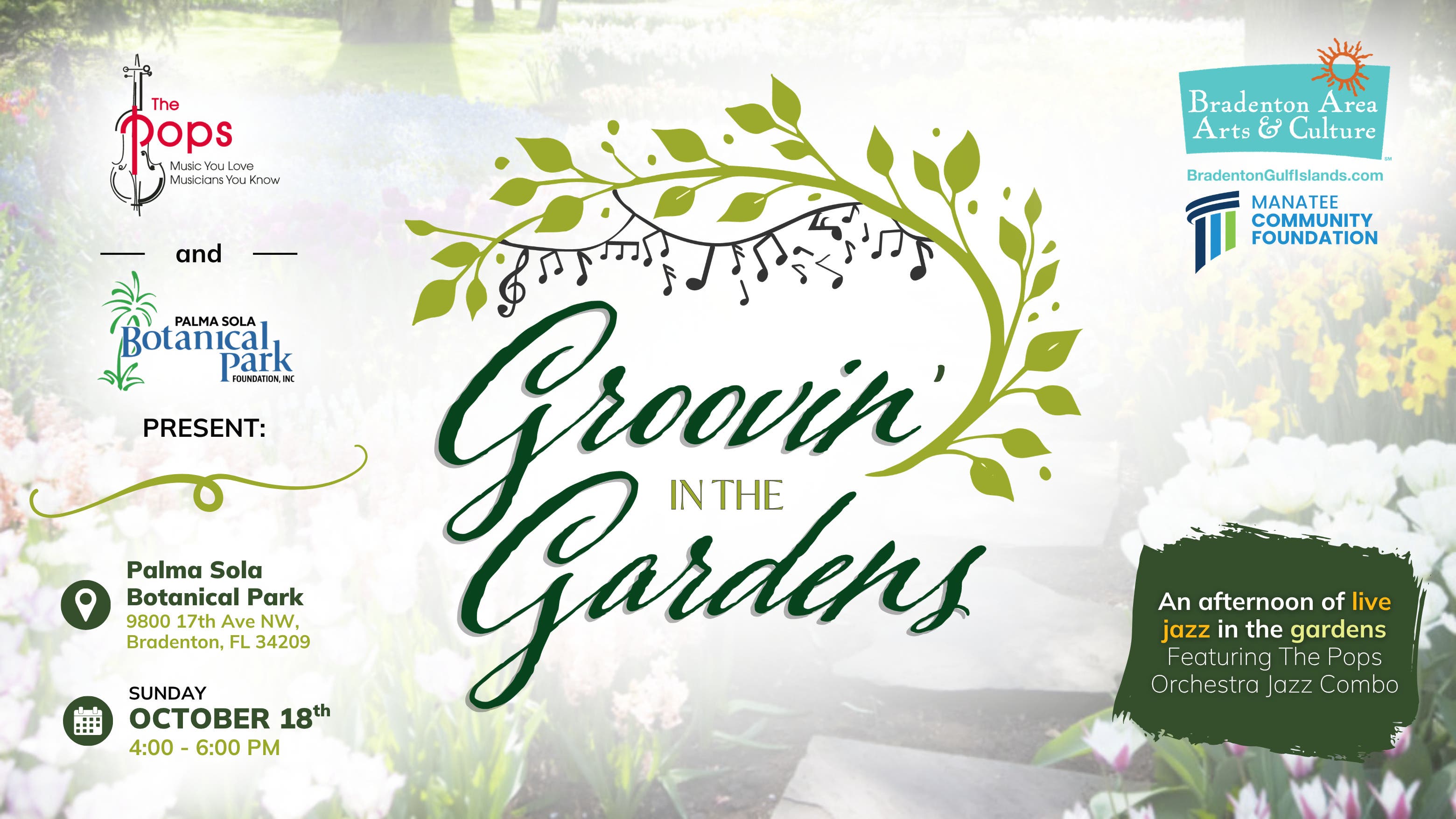 Groovin' in the Gardens at Palma Sola Botanical Park with The Pops Orchestra Jazz Combo