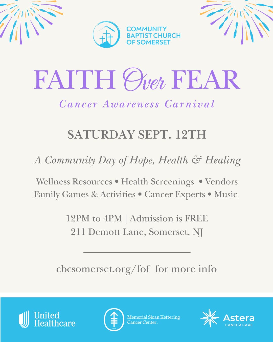 Faith Over Fear: Cancer Awareness Carnival