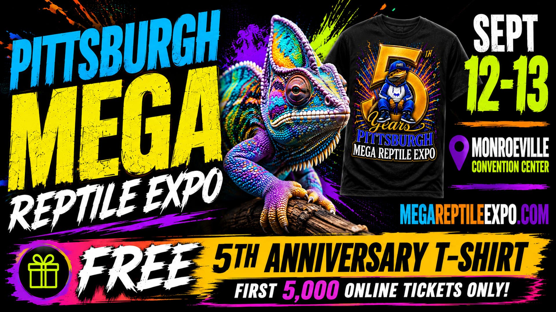 Pittsburgh Mega Reptile Expo 5th Anniversary Bash Featuring TV Star Dusty Crum