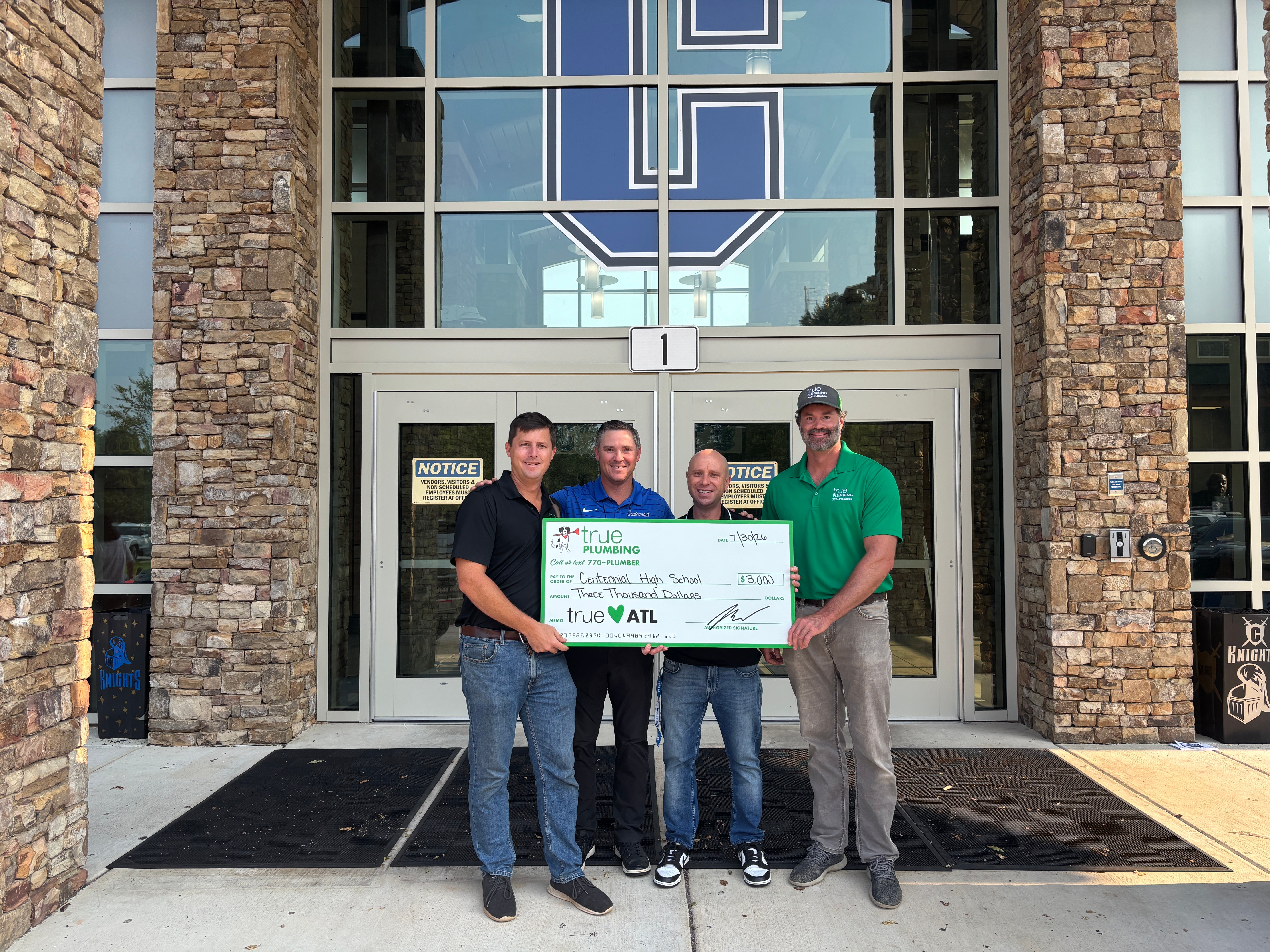 Local Plumbing & HVAC Company Gives Back to Alma Mater: Centennial High School Sponsorship