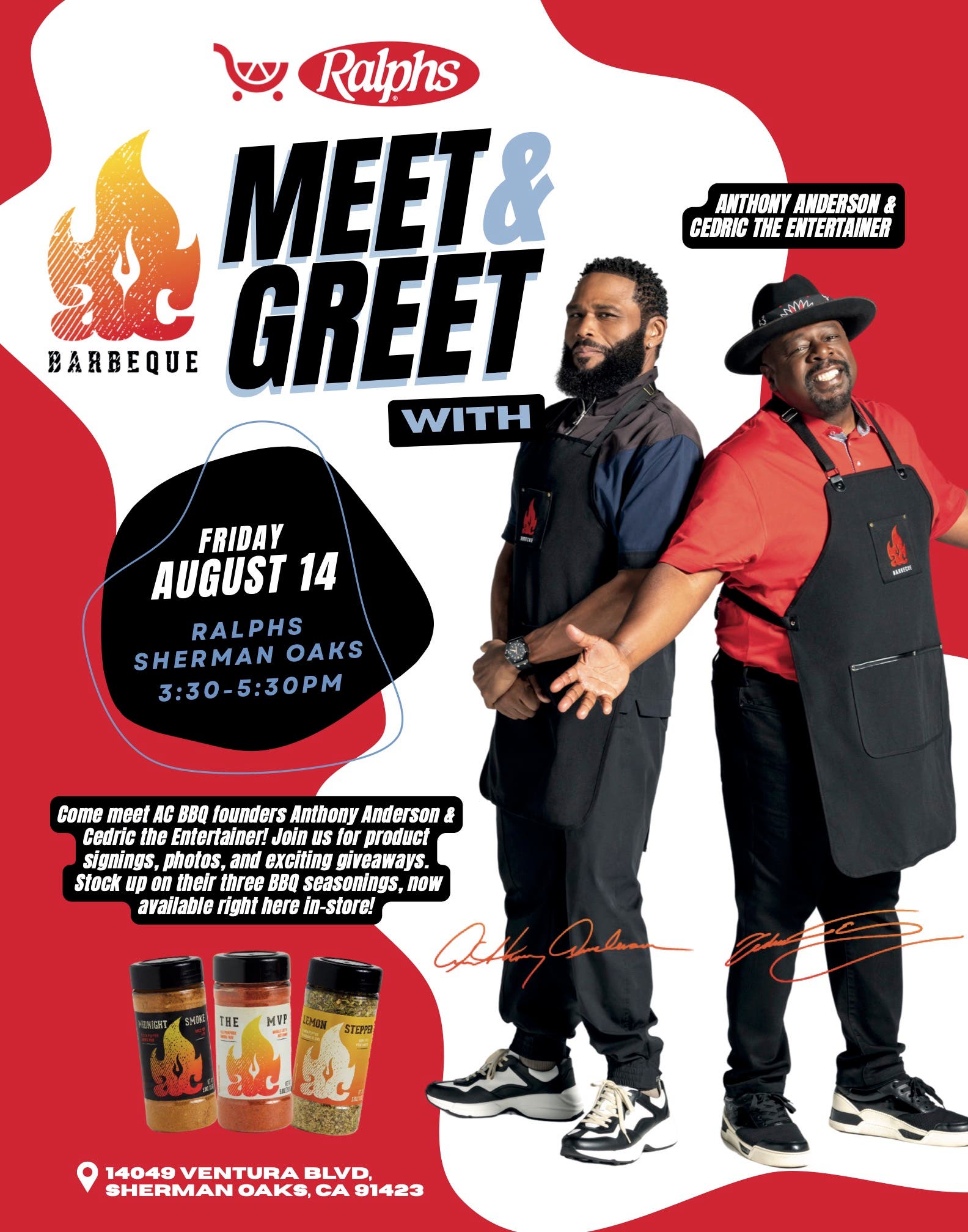 Sherman Oaks Gets a Taste of AC Barbeque as Cedric the Entertainer & Anthony Anderson Host Community