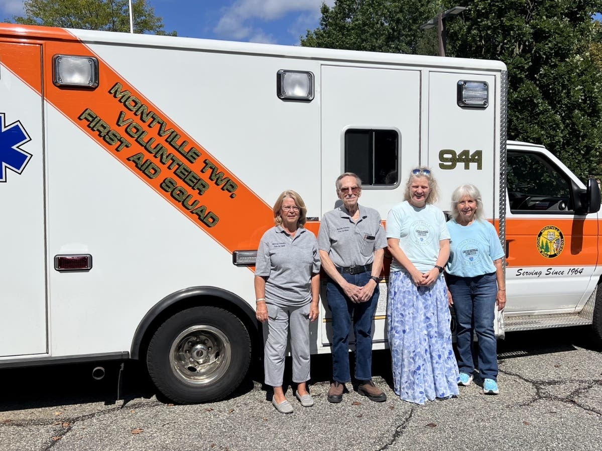 Montville Rising presented concert proceeds to the township’s volunteer First Aid Squad.