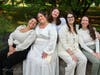 Angel Aucker as Meg March, Natalie Megules as Marmee, Caroline Cook as Beth March, Katie Kershaw as Aunt March understudy and Mary Hill as Jo March in Off-Centre Stages’ upcoming production of  “Little Women, the Musical,” Oct. 2-11 at the Kelsey Theatre.