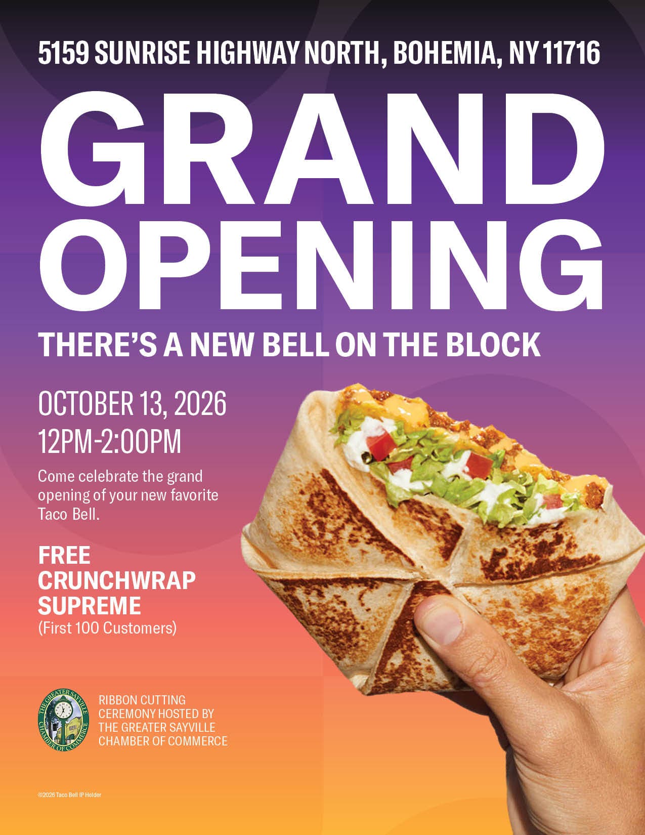 Taco Bell Grand Opening in Bohemia, NY
