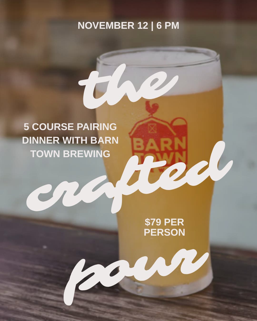 Barn Town Brewing Beer Pairing Dinner with Rollins Mansion
