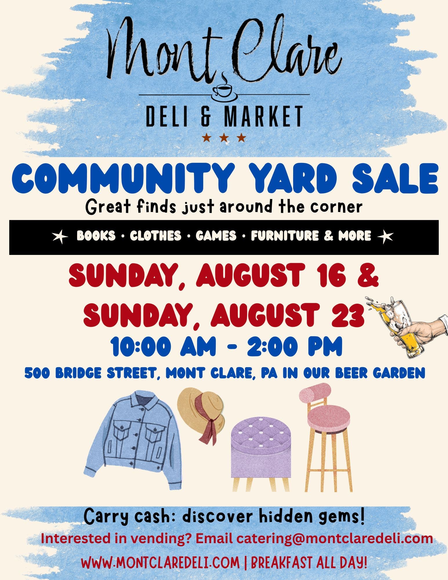 Mont Clare Deli & Market Yard Sale!