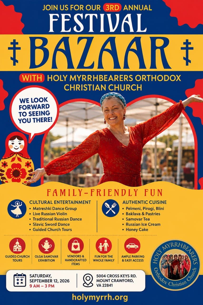 3rd Annual Festival Bazaar at Holy Myrrhbearers Orthodox Christian Church