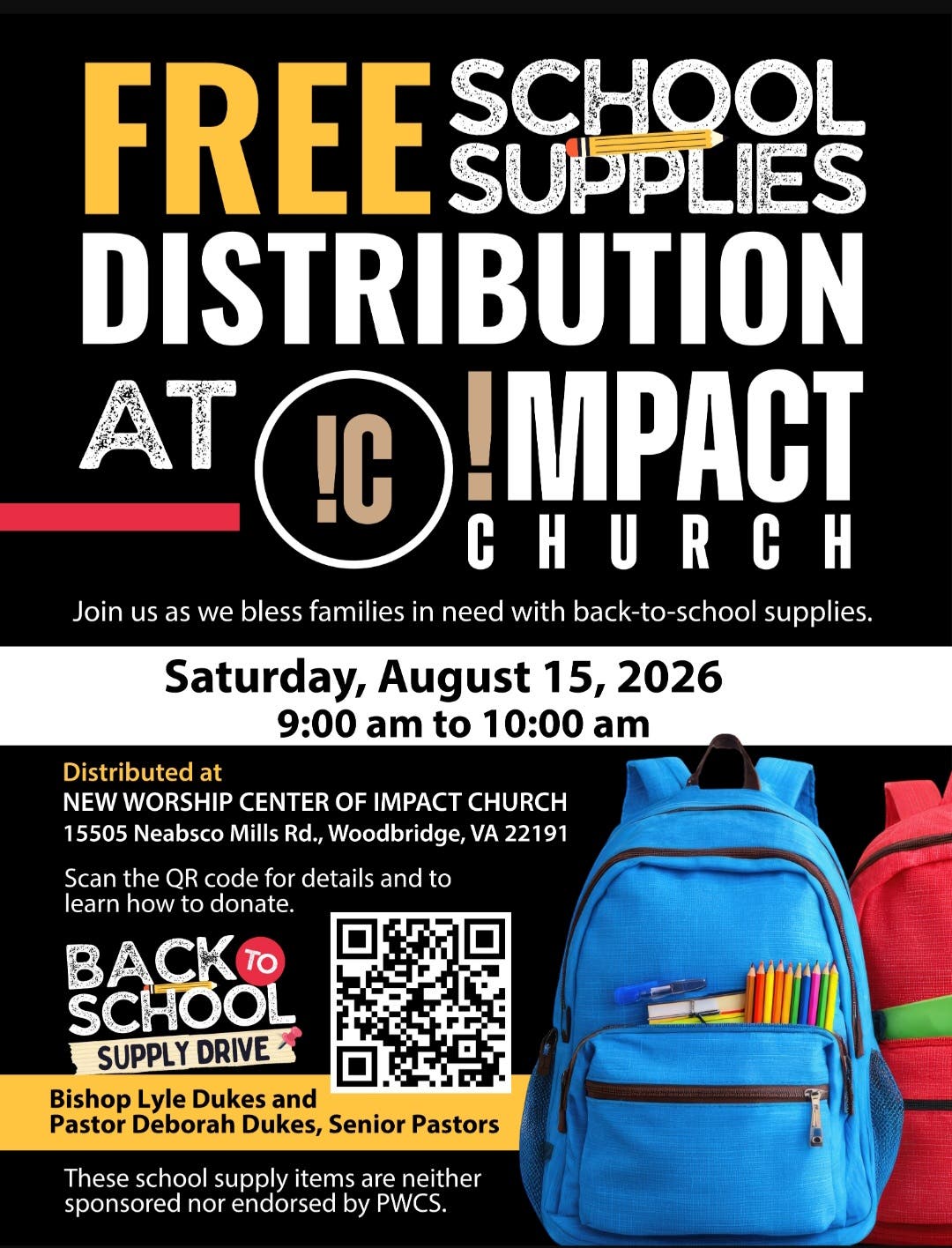 Free Back-to-School Supply Distribution 