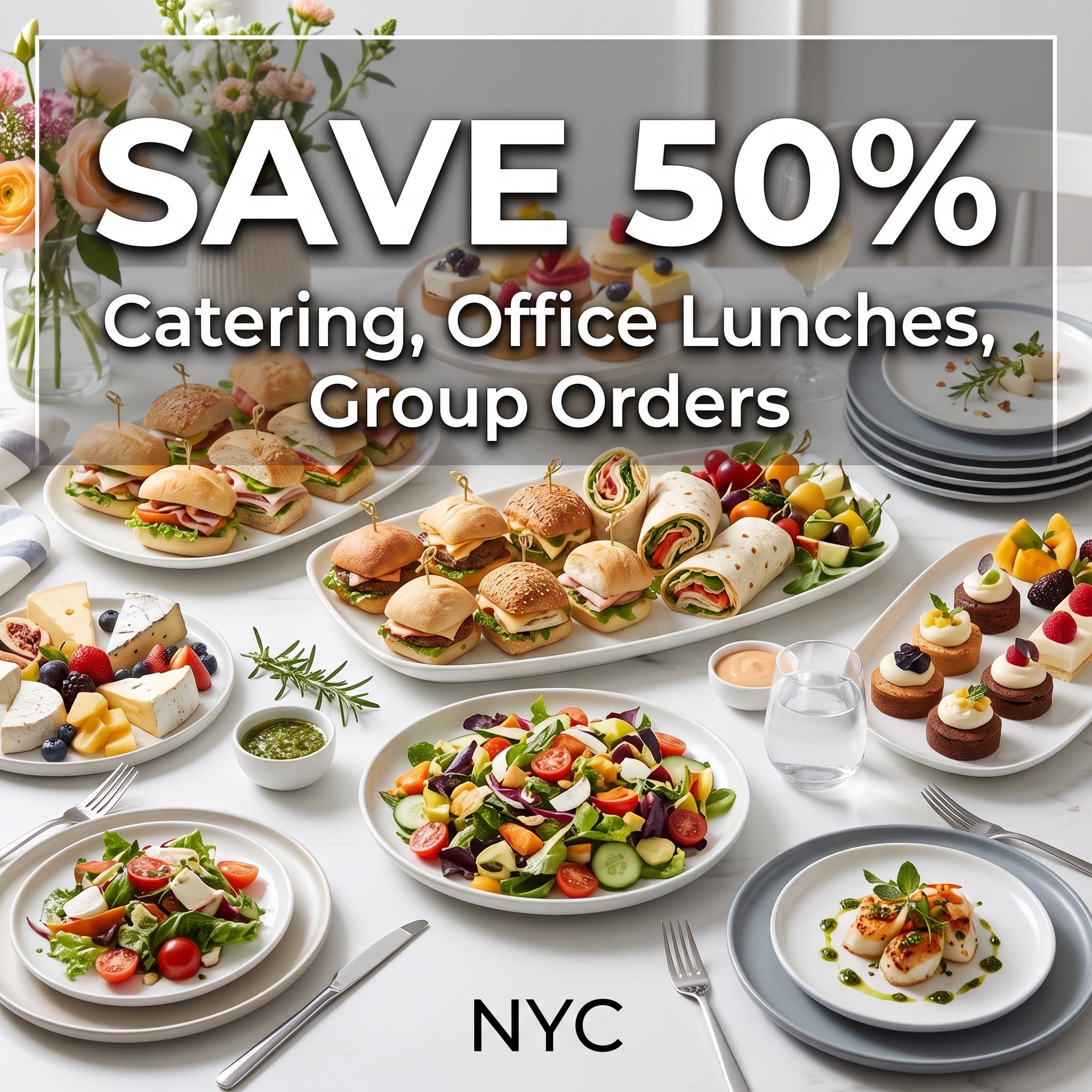 Discounted Catering & Office Lunches - Save 40-50%
