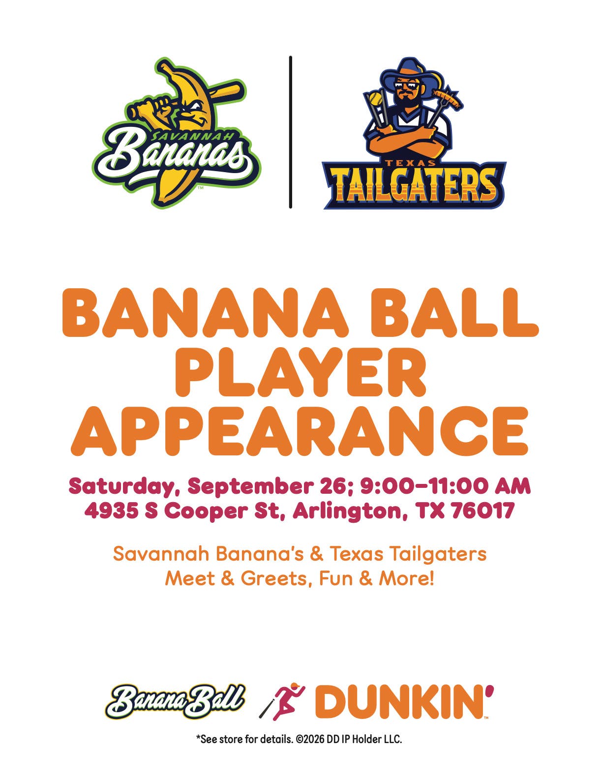  Banana Ball is taking over Arlington — and Dunkin’ is getting in on the action!