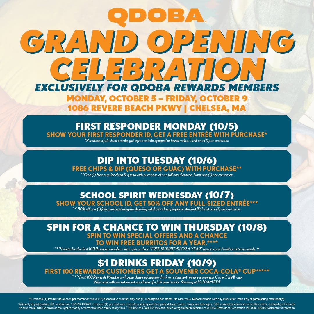 ROSCOE VILLAGE, CHICAGO – QDOBA Mexican Eats is celebrating its newest restaurant with a WEEK OF DE