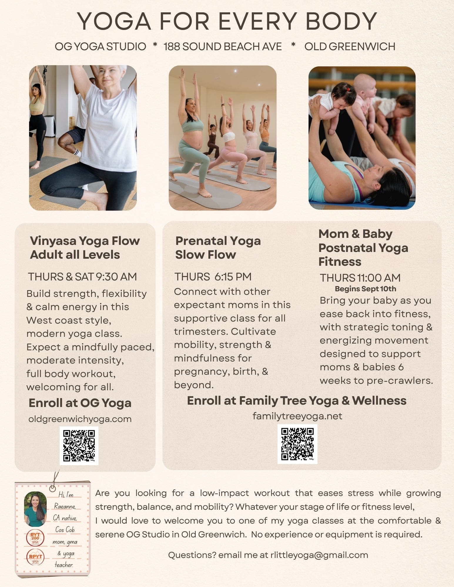 New Weekly Mom & Baby Postnatal Yoga Fitness Class in OG