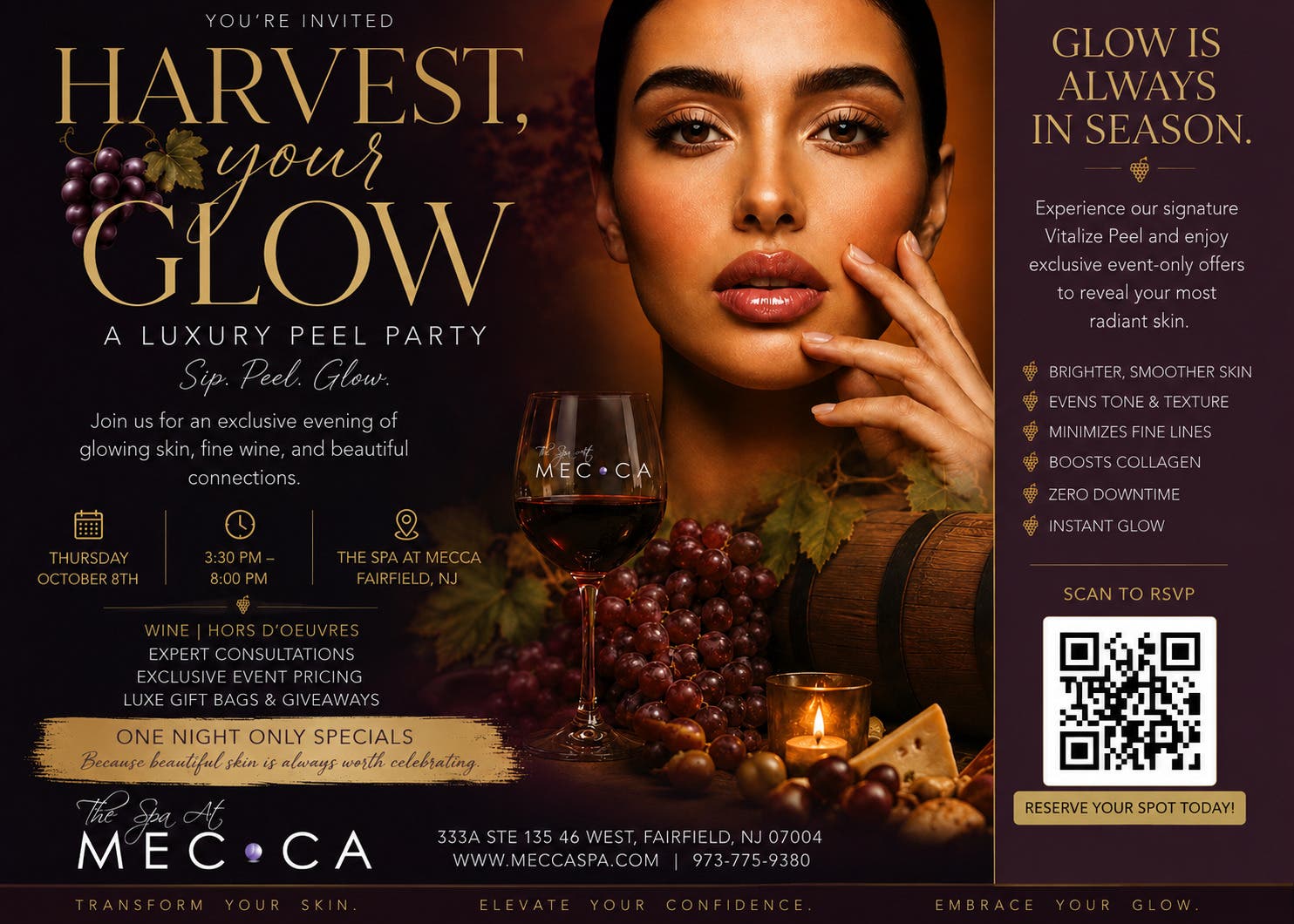 Harvest Your Glow: A Luxury Peel Party