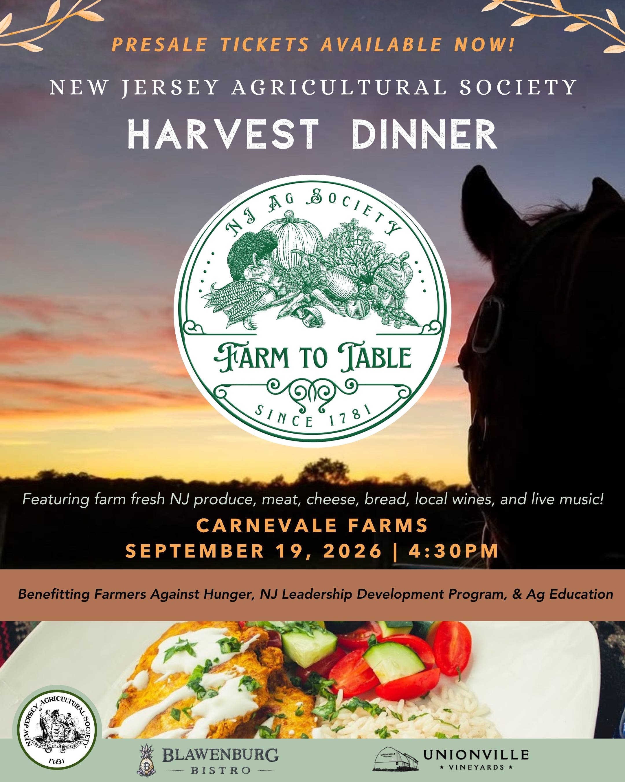 New Jersey Agricultural Society Farm to Table Dinner