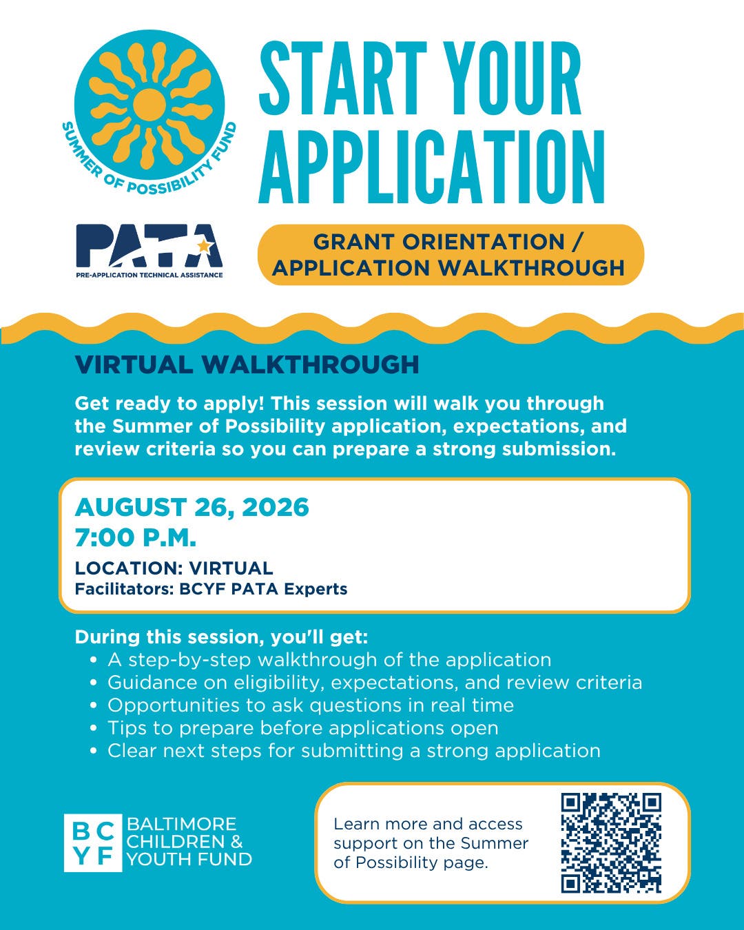 BCYF Summer of Possibility Grant Orientation and Application Walkthrough