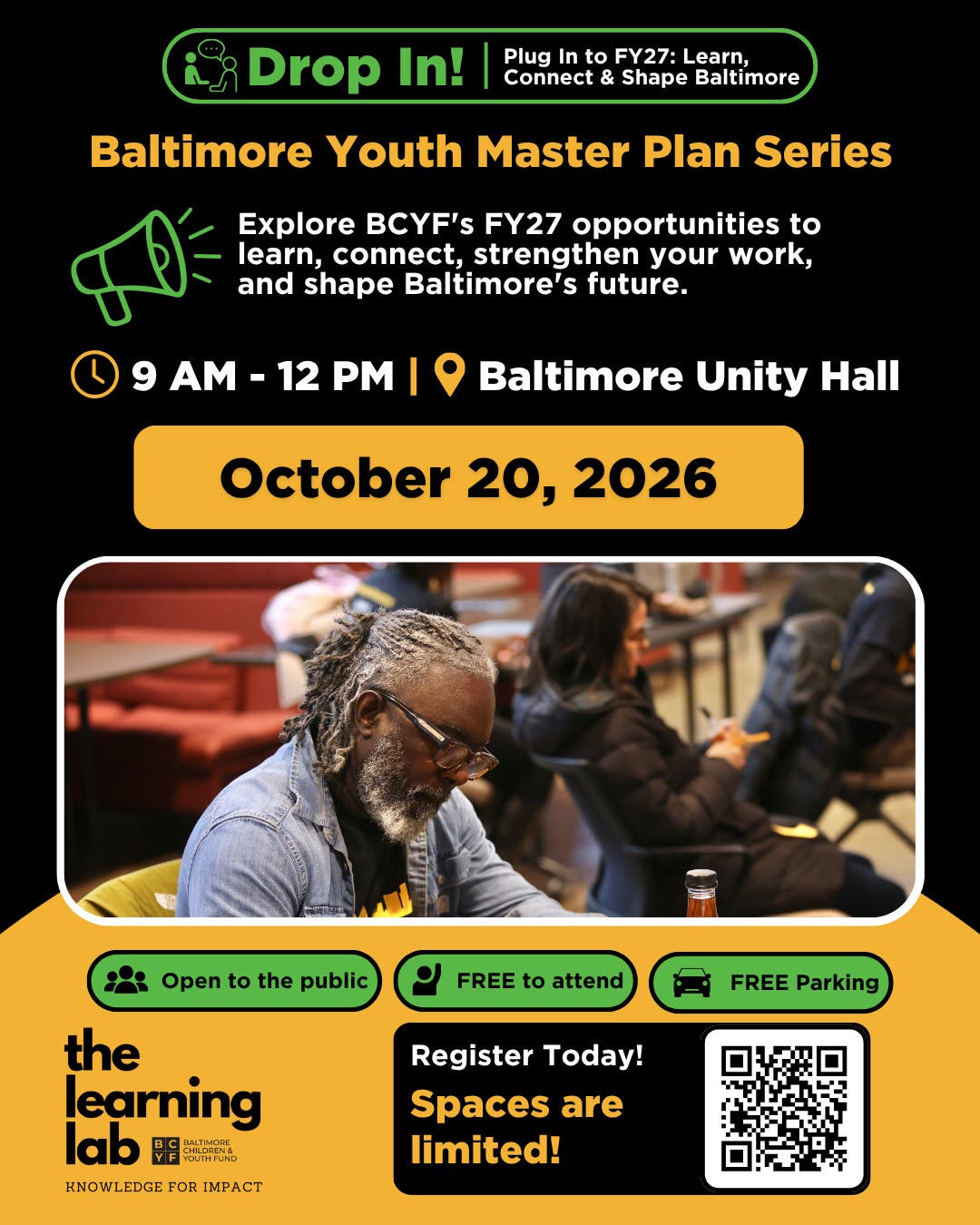 Plug In to FY27: Learn, Connect & Shape Baltimore | Baltimore Youth Master Plan Series