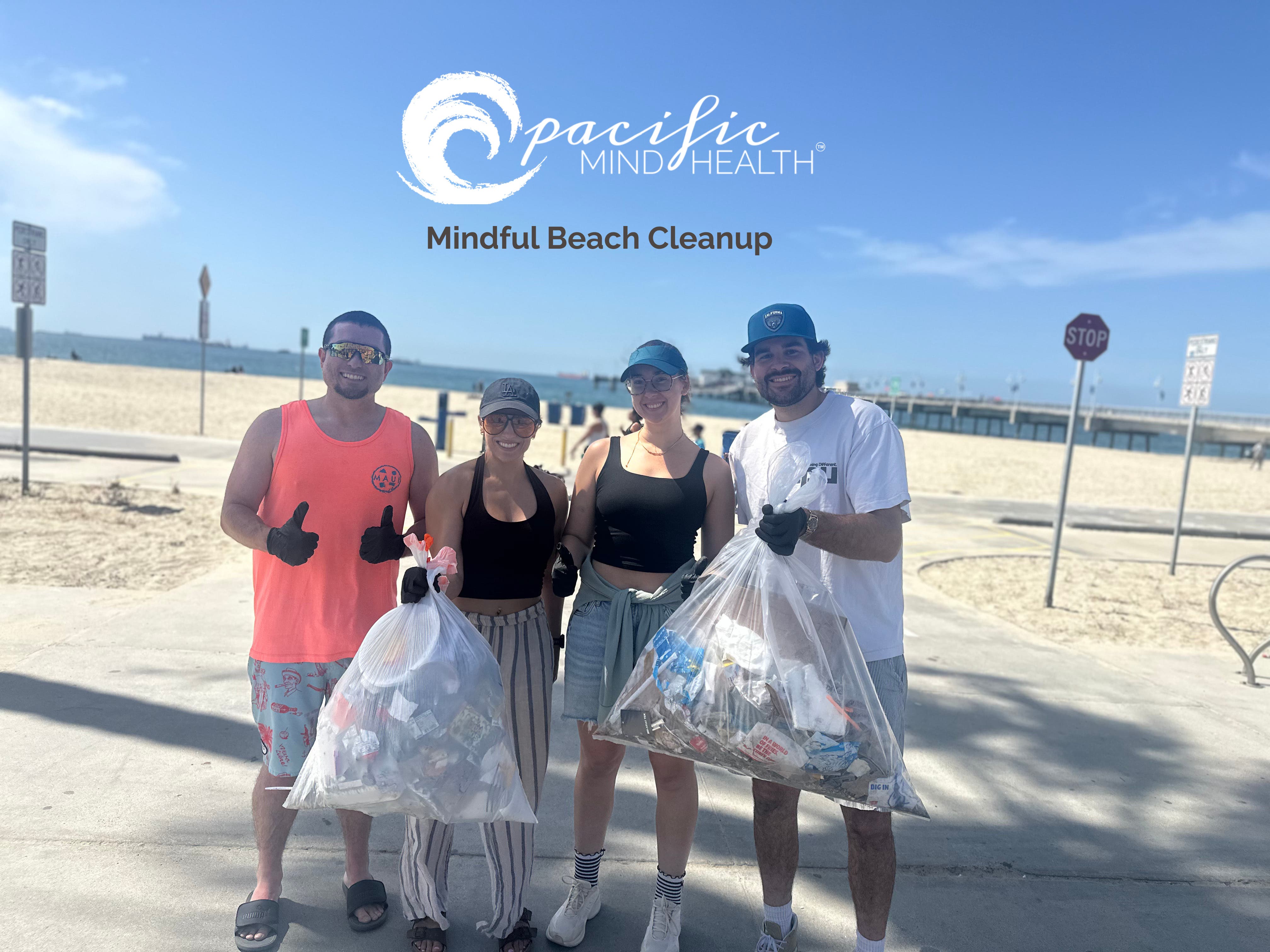 Mindful Beach Cleanup with Pacific Mind Health